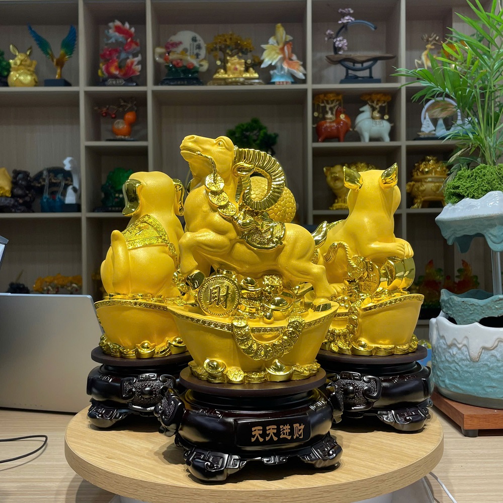 Tượng Phong Thuỷ Linh Vật 12 Con Giáp 18x15x29cm, Quà Tặng Decor Tân Gia Khai Trương Sinh Nhật