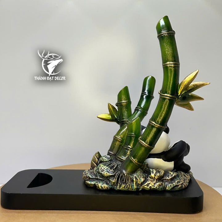 Giá Để Rượu Hình Gấu Trúc Bụi Tre, Tượng Phong Thủy Decor Trang Trí Nhà Cửa, Quà Tặng Tân Gia Khai Trương
