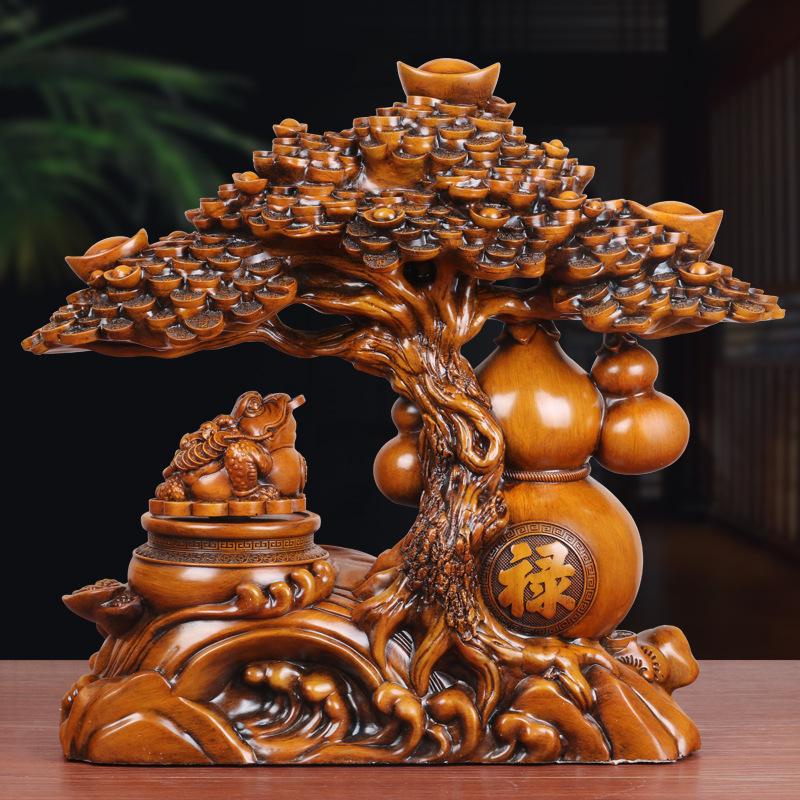 Cây tiền cóc phong thủy 27x10x24cm – tượng Thiềm Thừ Decor Quà Tặng tân gia khai trương sinh nhật