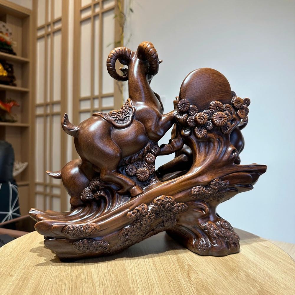 Tượng 3 con Dê 33x14x29cm phong thủy , Quà Tặng Tuổi Mùi Decor tân gia khai trương sinh nhật