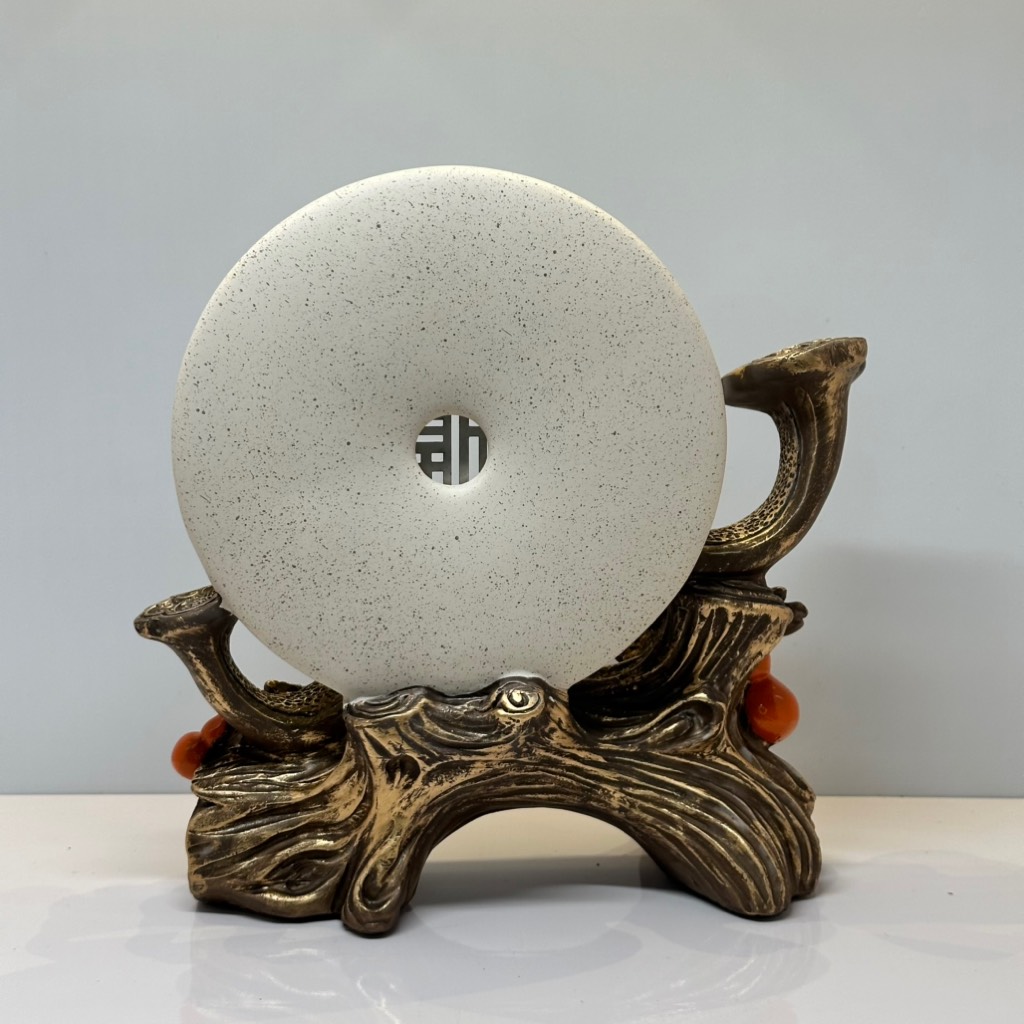 Tượng Phong Thủy Trượng Như Ý Kèm Đĩa Ngọc, Quà Tặng Tân Gia Khai Trương Sinh Nhật Trang Trí Nhà Cửa