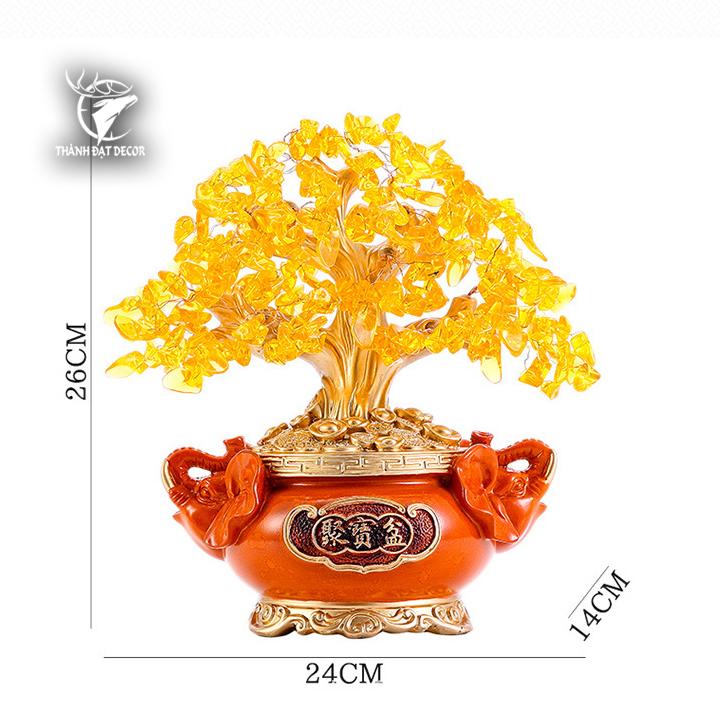 Cây Phú Quý Tài Lộc Tượng Hươu, Cây Kim Tiền Phong Thủy, Quà Tặng Tân Gia Khai Trương Sinh Nhật Decor Phòng