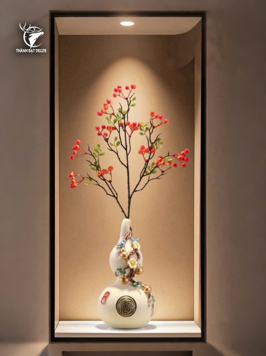 BÌNH HỒ LÔ PHONG THỦY TRANG TRÍ – THU HÚT TÀI LỘC, BÌNH AN GIA ĐẠO, Quà Tặng Decor Tân Gia Khai Trương