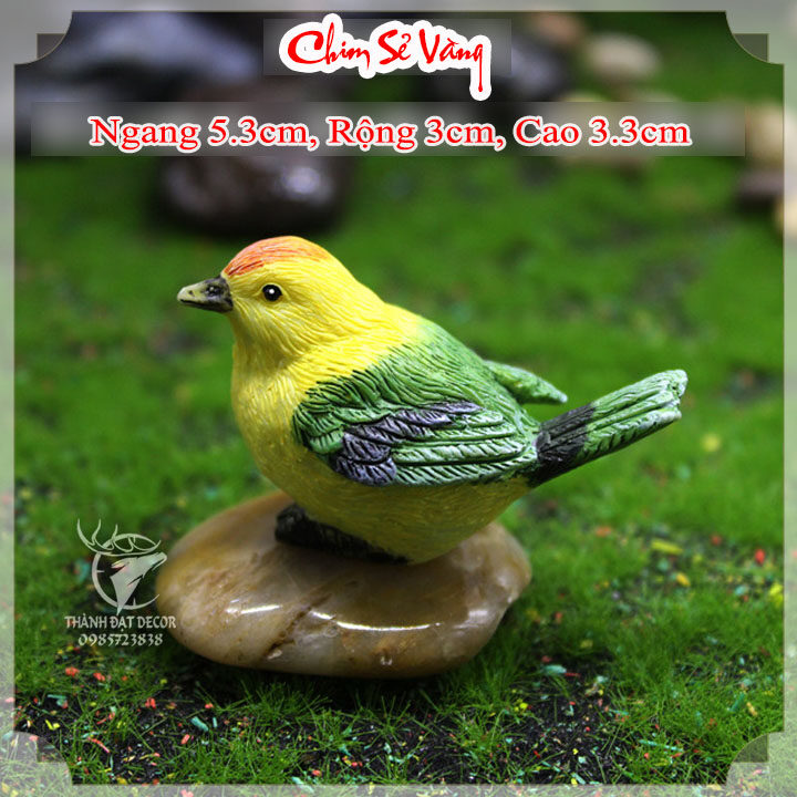 Tượng Chim Sẻ mini Trang Trí Tiểu Cảnh Terrarium, DIY , Cây Bonsai.