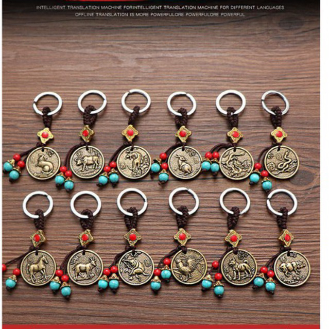 Móc Khóa, Mặt Dây Chuyền 12 CON GIÁP Bằng ĐỒNG CAO CẤP