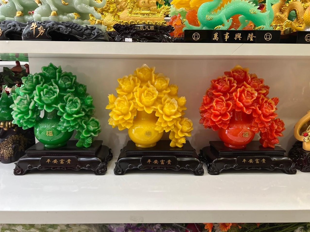 Tượng Hoa Mẫu Đơn, Hoa Phú Quý Phong Thuỷ , Quà Tặng Tân Gia Khai Trương Sinh Nhật