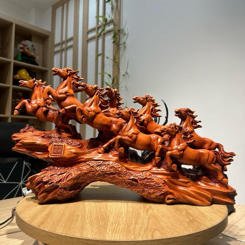 Tượng Bát Mã Truy Phong | Mã Đáo Thành Công | Size 46x14x28 | Quà Tặng Tân Gia Khai Trương | Tượng Phong Thủy Decor Decor Phòng