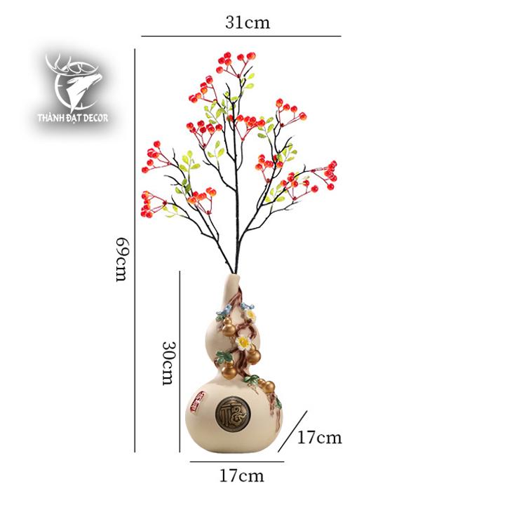 BÌNH Hồ Lô Phong Thuỷ Trắng – THU HÚT TÀI LỘC, BÌNH AN GIA ĐẠO, Quà Tặng Decor Tân Gia Khai Trương