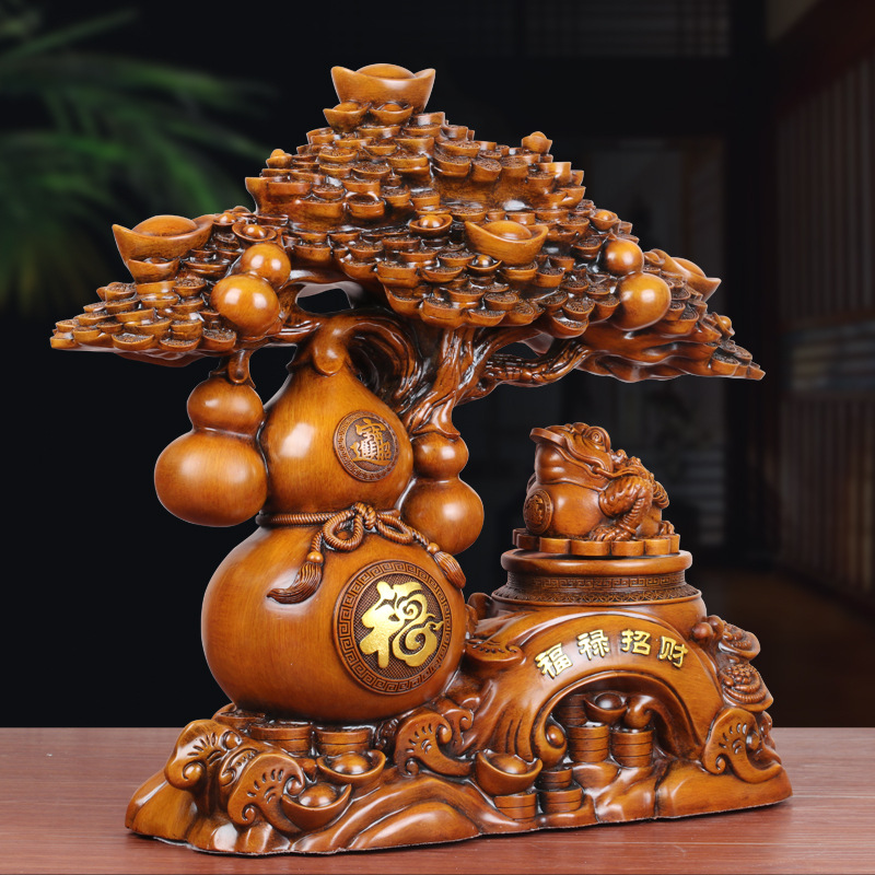 Cây tiền cóc phong thủy 27x10x24cm – tượng Thiềm Thừ Decor Quà Tặng tân gia khai trương sinh nhật