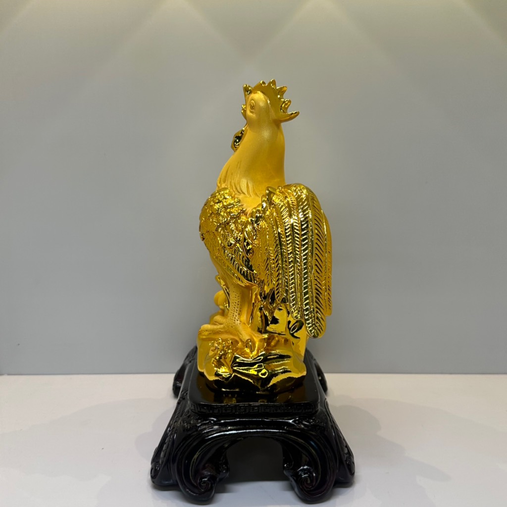 Tượng Gà Vàng Kim Kê Phong Thủy Size 28 Cm Dành Cho Người Tuổi Dậu, Trang Trí Quà Tặng Sinh Nhật, Tân Gia, Khai Trương