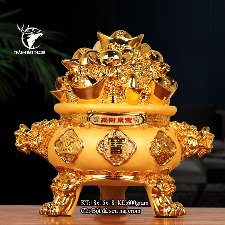 Lư Vàng Chiêu Tài Tụ Bảo – Biểu Tượng Thu Hút Tài Lộc & May Mắn