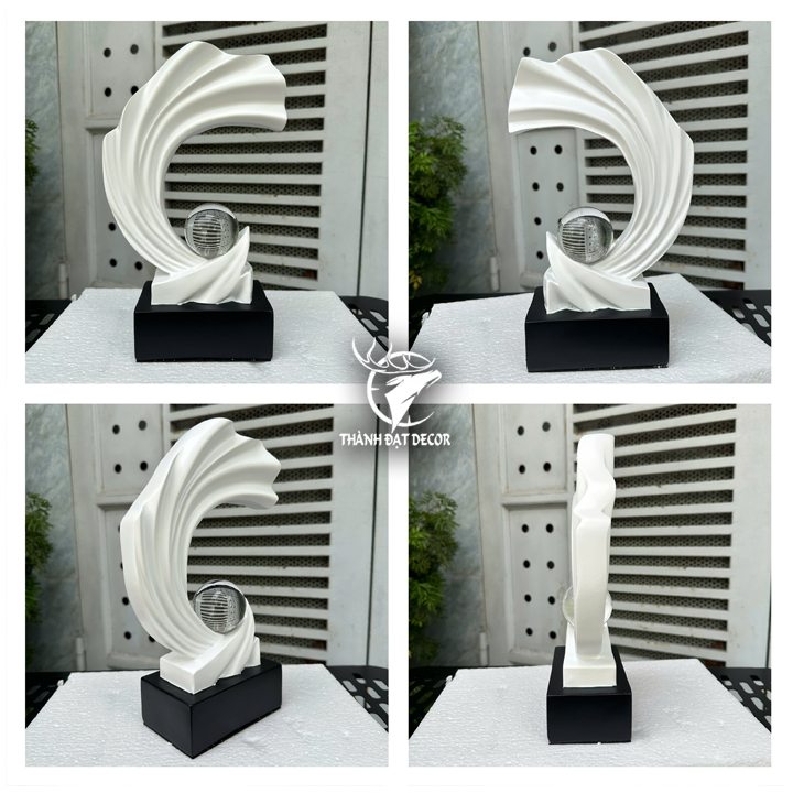 Tượng Decor Sóng Pha Lê – Quà Tặng Tân Gia, Khai Trương, Trang Trí Phong Thủy Sang Trọng