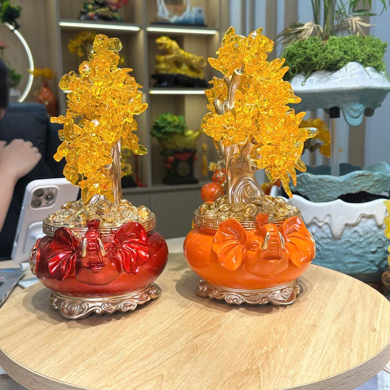 Cây Phú Quý Tài Lộc Tượng Hươu, Cây Kim Tiền Phong Thủy, Quà Tặng Tân Gia Khai Trương Sinh Nhật Decor Phòng