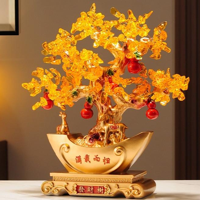 Cây Phú Quý Tài Lộc Tượng Hươu, Cây Kim Tiền Vàng Phong Thủy, Quà Tặng Tân Gia Khai Trương Sinh Nhật