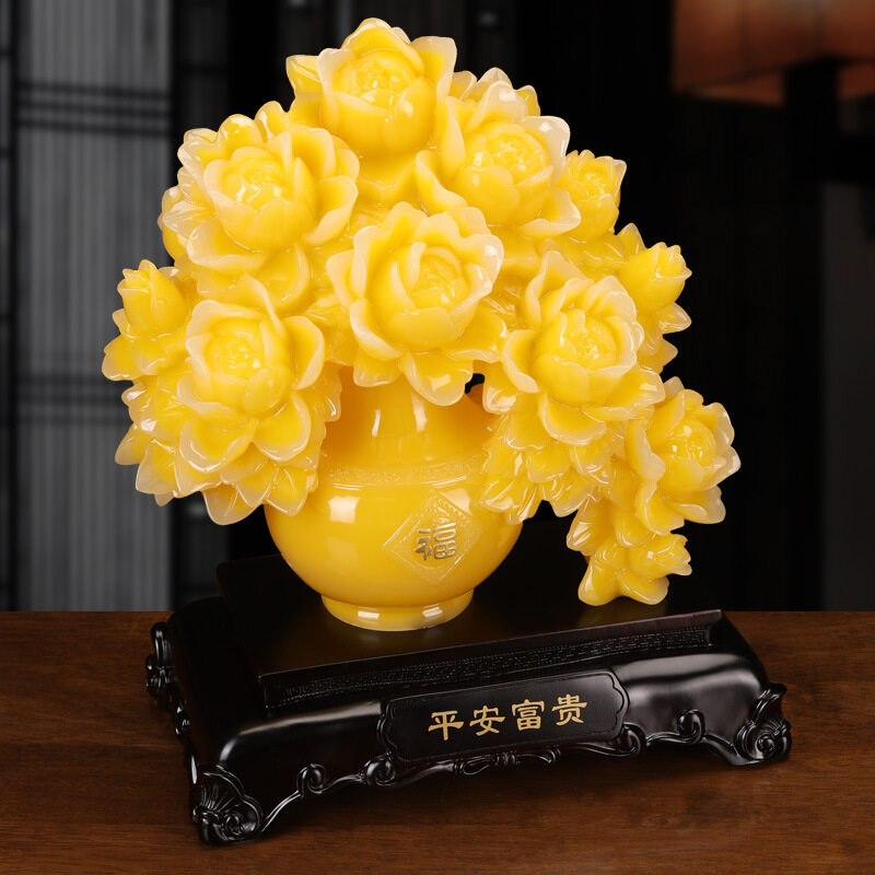 Tượng Hoa Mẫu Đơn, Hoa Phú Quý Phong Thuỷ , Quà Tặng Tân Gia Khai Trương Sinh Nhật