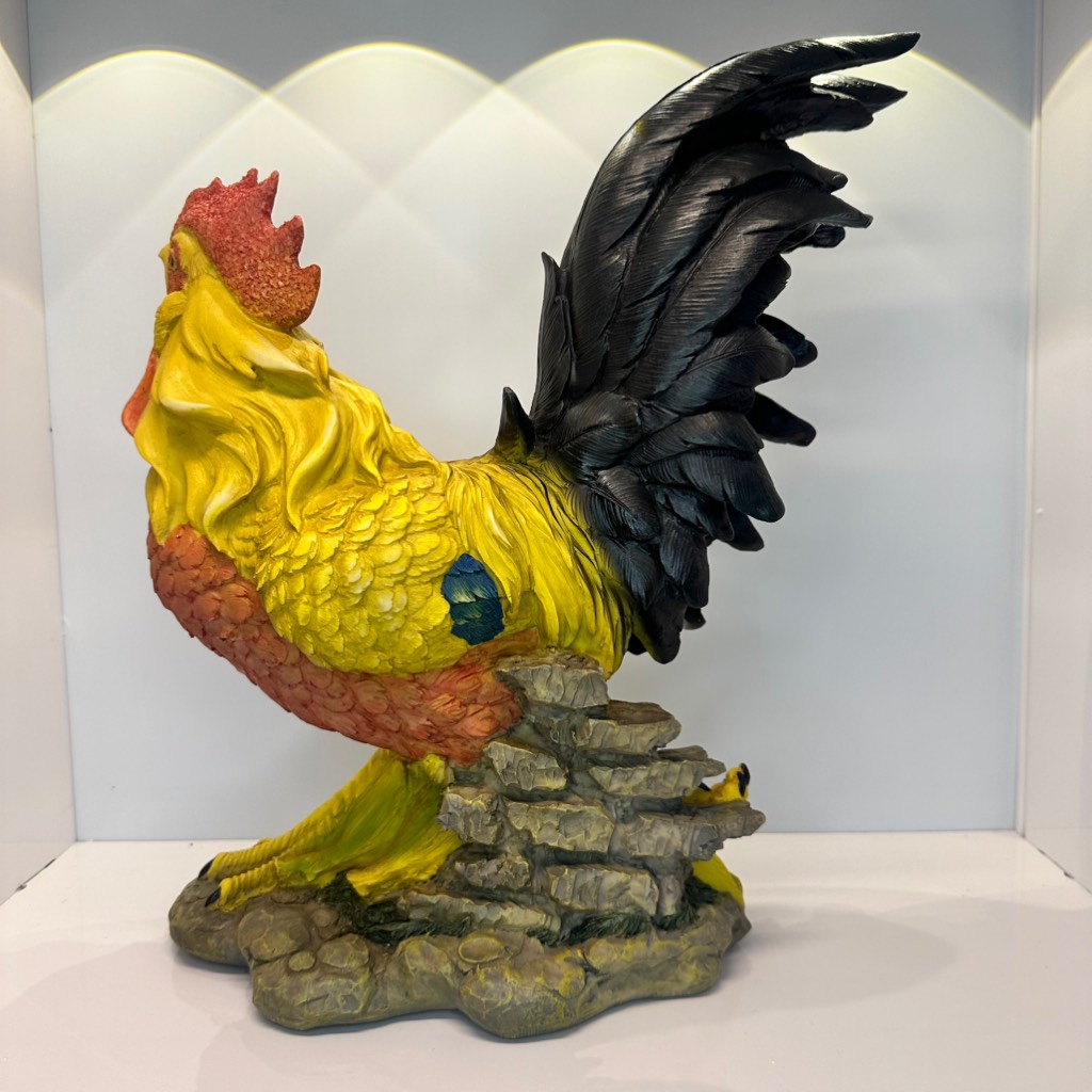 Tượng Gà Phong Thủy size 38cm Dành Cho Người Tuổi Dậu, Trang Trí Nhà Cửa Sân Vườn, Quà Tặng Sinh Nhật, Tân Gia