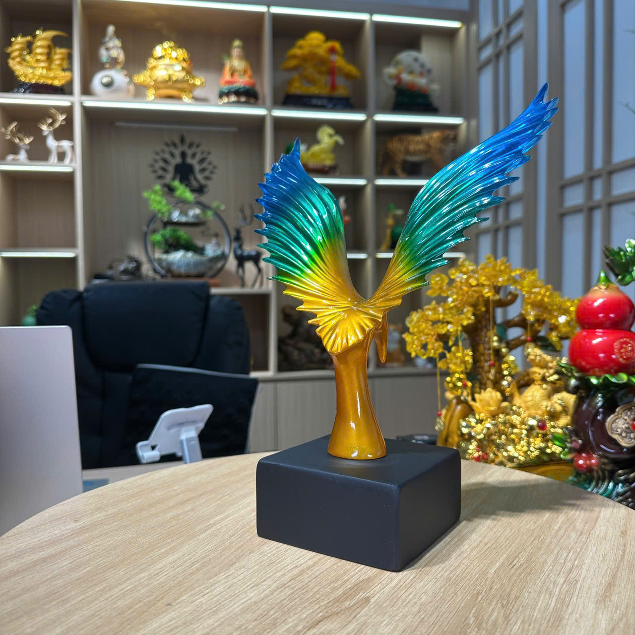 Tượng đại bàng tung cánh 23x14x30cm Quà Tặng Decor Tân Gia Khai Trương Sinh Nhật, Để bàn làm việc