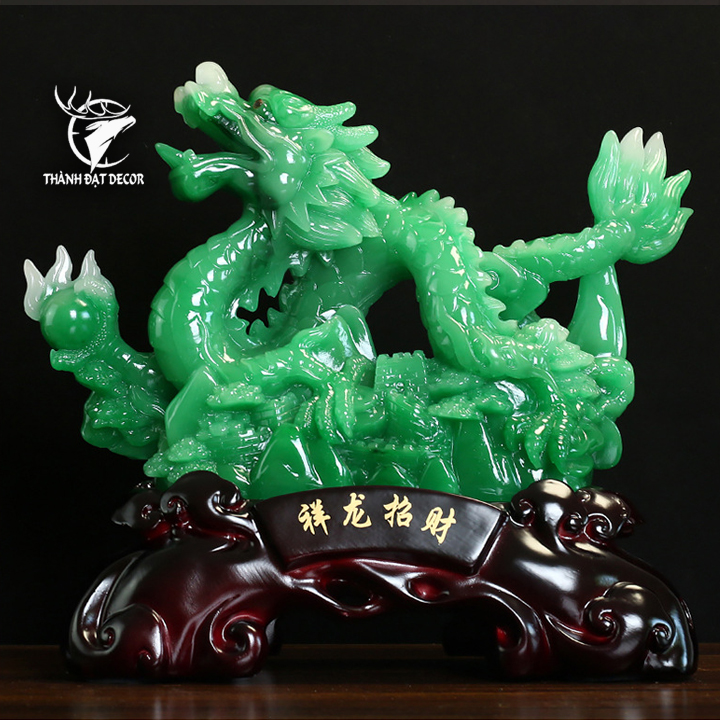Tượng Con Rồng Cầm Minh Châu Phong Thủy Dành Cho Người Tuổi Thìn, Quà Tặng Trang Trí Nhà Cửa, Decor  Khai Trương