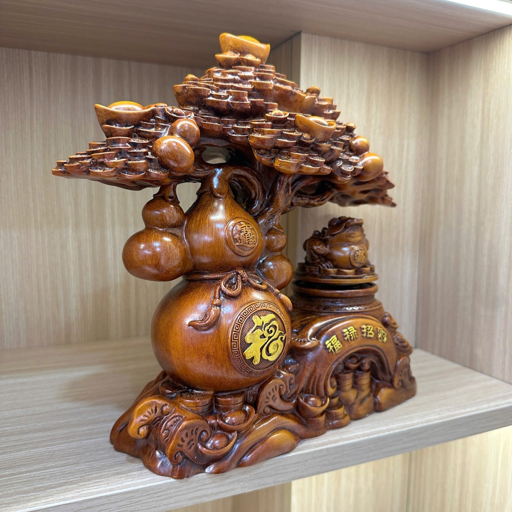 Cây tiền cóc phong thủy 27x10x24cm – tượng Thiềm Thừ Decor Quà Tặng tân gia khai trương sinh nhật