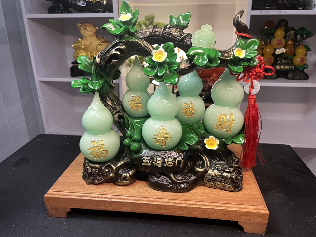 Tượng Phong Thủy Hồ Lô Ngũ Phúc, Vật Phẩm Phong Thủy Làm Quà Tặng Tân Gia, Khai Trương, Sinh Nhật