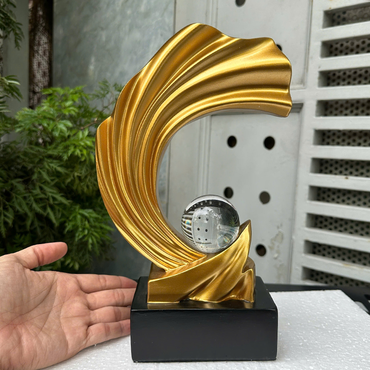 Tượng Decor Sóng Pha Lê – Quà Tặng Tân Gia, Khai Trương, Trang Trí Phong Thủy Sang Trọng