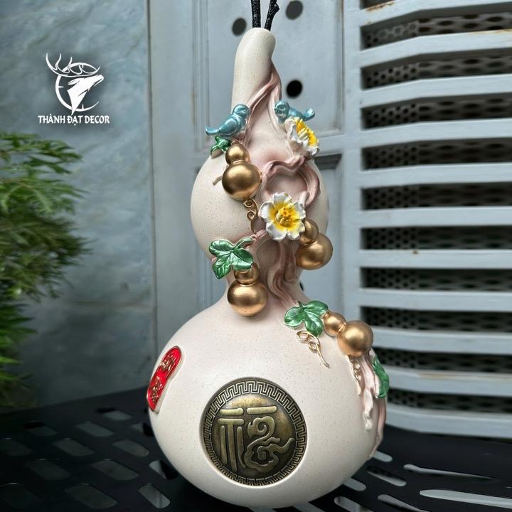 BÌNH Hồ Lô Phong Thuỷ Trắng – THU HÚT TÀI LỘC, BÌNH AN GIA ĐẠO, Quà Tặng Decor Tân Gia Khai Trương