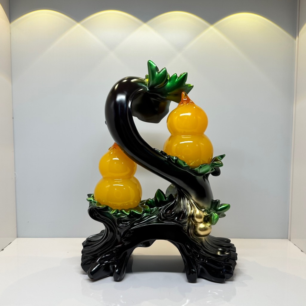 Tượng Cặp Hồ Lô Phong Thủy Như Ý May Mắn, Quà Tặng Tân Gia Khai Trương, Sinh Nhật, Decor Trang Trí Nhà Cửa