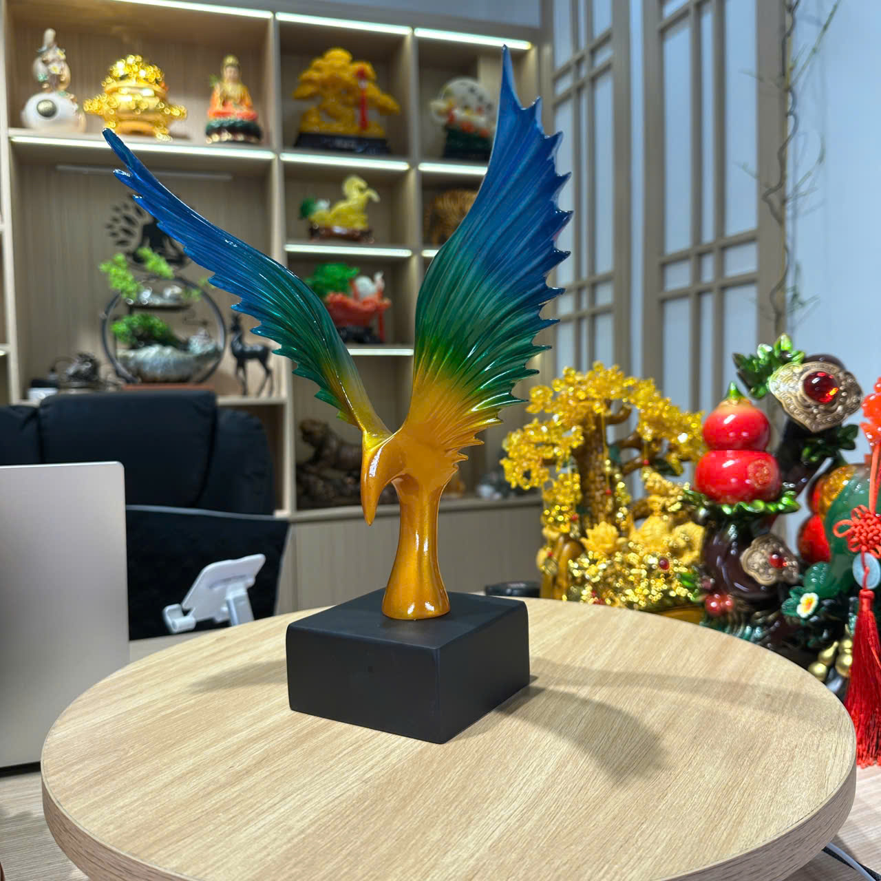 Tượng đại bàng tung cánh 23x14x30cm Quà Tặng Decor Tân Gia Khai Trương Sinh Nhật, Để bàn làm việc