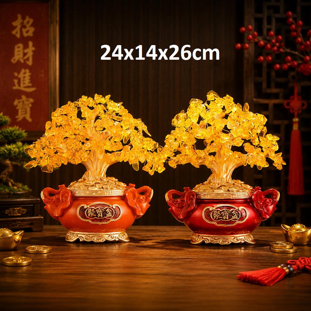 Cây Phú Quý Tài Lộc Tượng Hươu, Cây Kim Tiền Phong Thủy, Quà Tặng Tân Gia Khai Trương Sinh Nhật Decor Phòng