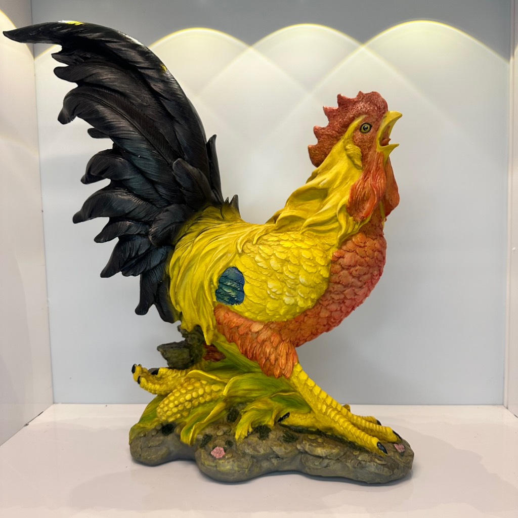 Tượng Gà Phong Thủy size 38cm Dành Cho Người Tuổi Dậu, Trang Trí Nhà Cửa Sân Vườn, Quà Tặng Sinh Nhật, Tân Gia