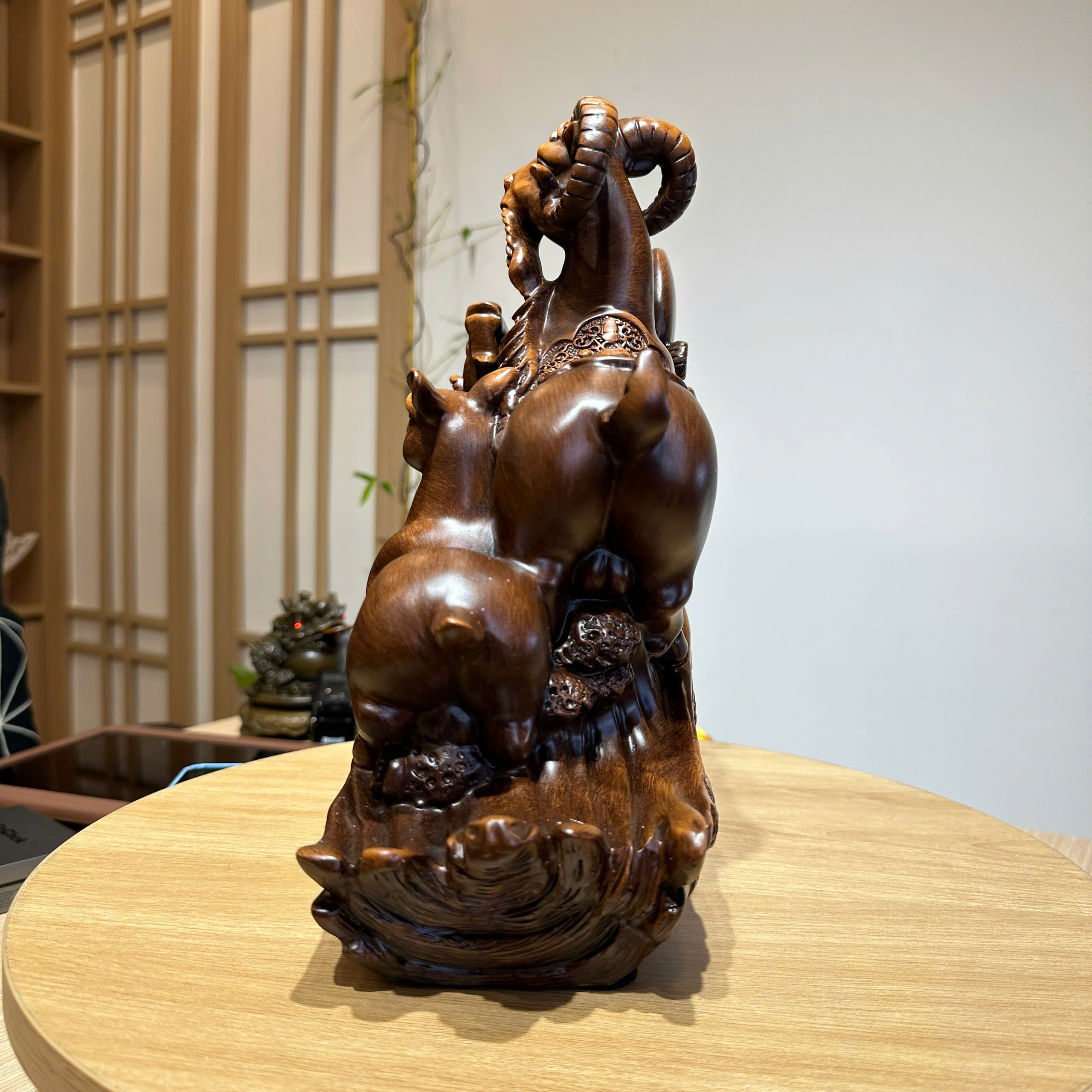 Tượng 3 con Dê 33x14x29cm phong thủy , Quà Tặng Tuổi Mùi Decor tân gia khai trương sinh nhật