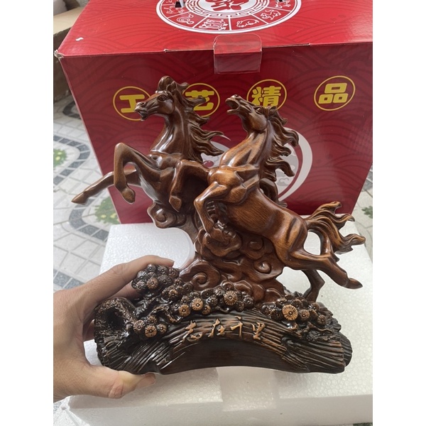 Tượng Song Mã , 2 Con Ngựa Dành Cho Người Tuổi Ngọ Trang Trí Nội Thất, Quà Tặng Tân Gia Khai Trương