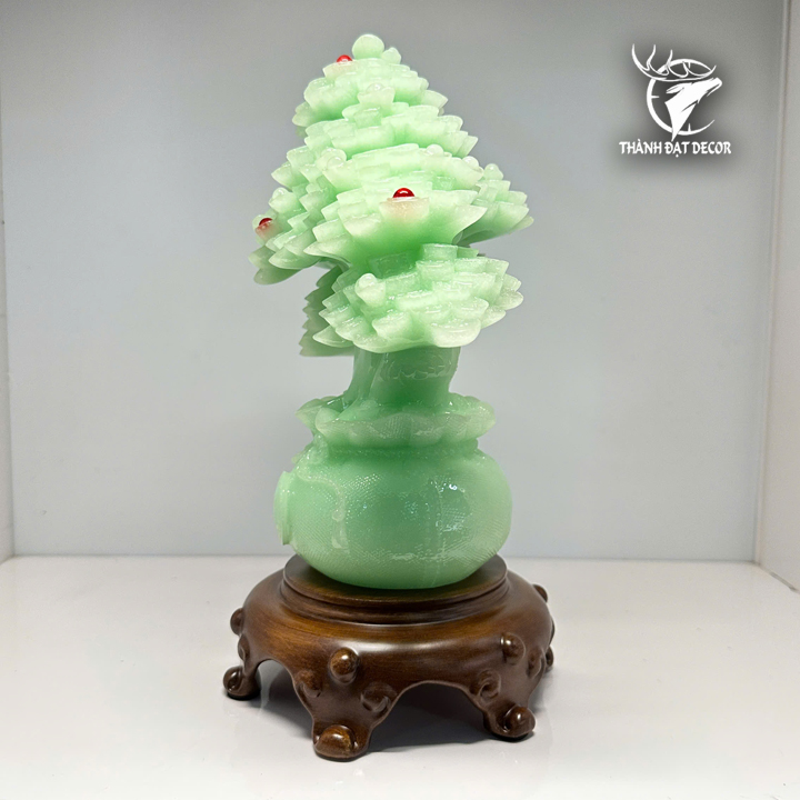 CÂY TÀI LỘC PHONG THỦY MÀU NGỌC BÍCH - CHIÊU TÀI HÚT LỘC CHO GIA CHỦ Quà Tặng Tân Gia Khai Trương