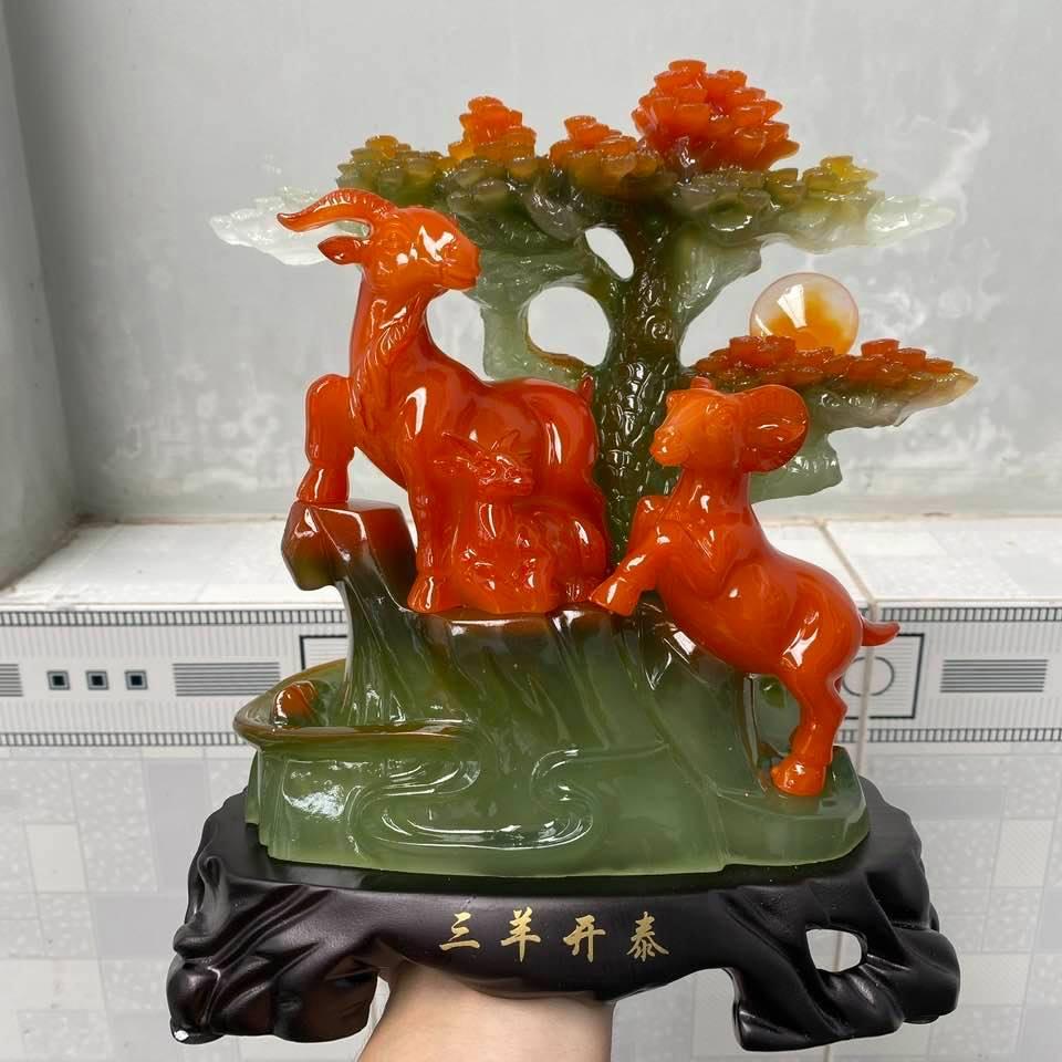 Tượng Dê Phong Thủy Cho Người Tuổi Mùi, Quà Tặng Sinh Nhật, Tân Gia, Khai Trương Decor Sinh nhật Decor Phòng Trang Trí Nhà Đồng