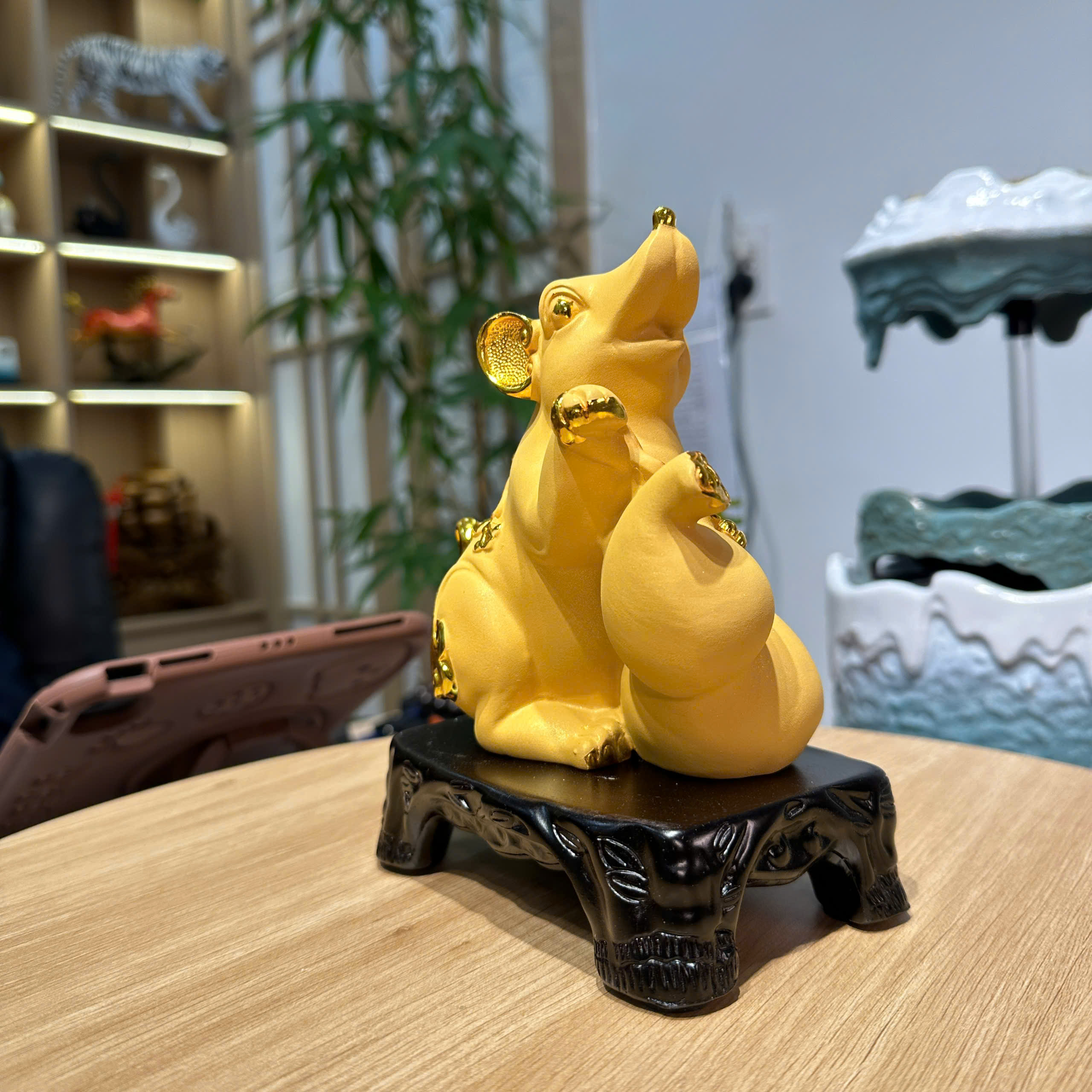 Tượng Chuột Phong Thủy 14x9x18 Chiêu Tài Sinh Lộc Tuổi Tí , Quà Tặng Tân Gia Khai Trương Sinh Nhật