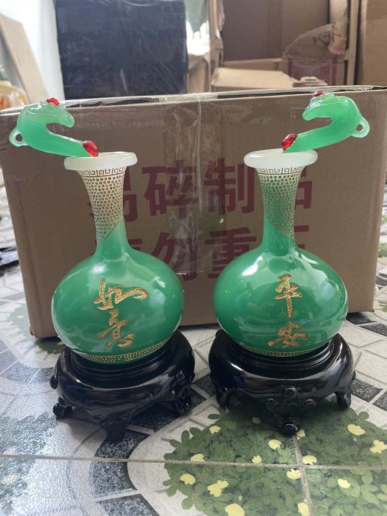 Cặp Lọ Bình An Như Ý Size 30cm trang Trí Nhà Cửa, Quà Tặng Tân Gia, Nhà Mới, Khai Trương, Sinh Nhật