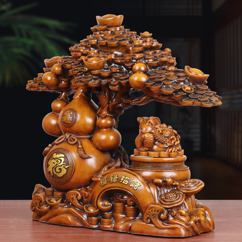 Cây tiền cóc phong thủy 27x10x24cm – tượng Thiềm Thừ Decor Quà Tặng tân gia khai trương sinh nhật