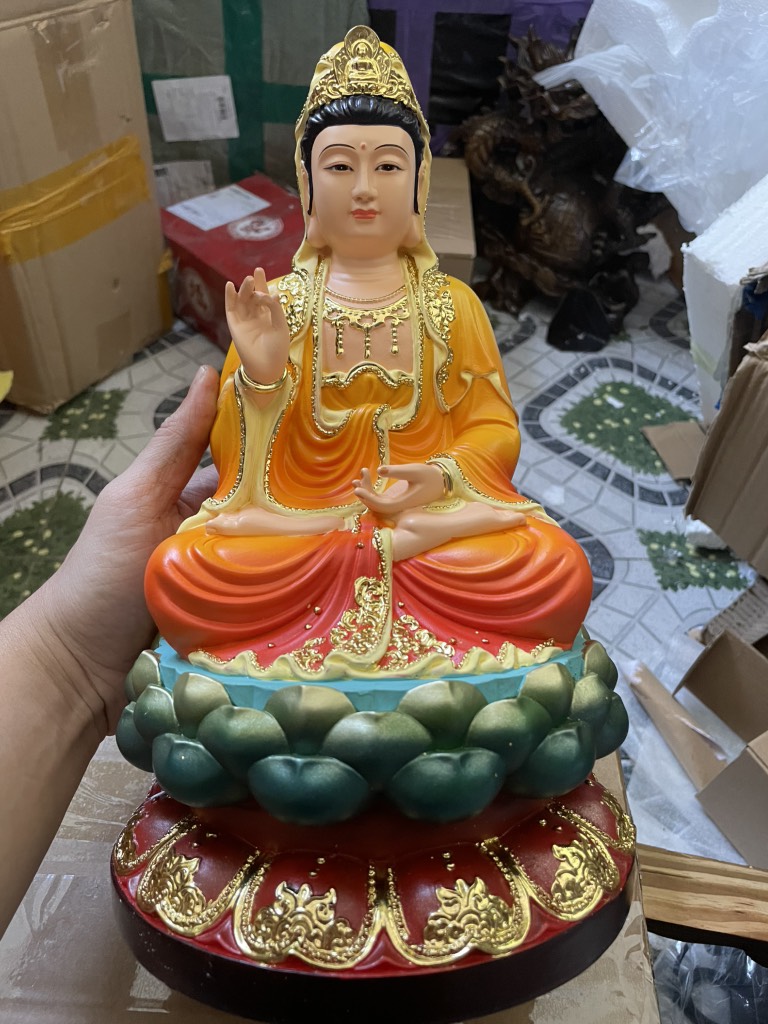 Tượng Tam Thế Phật Quan Âm Bồ Tát , Phật A Di Đà, Địa Tạng Chất Liệu Polyresin Size 30Cm , Tượng Thờ Cúng , Quà Tặng