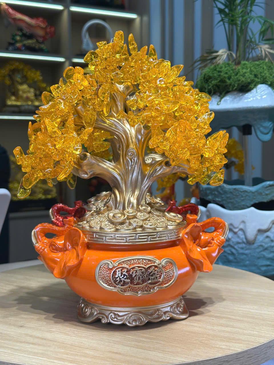Cây Phú Quý Tài Lộc Tượng Hươu, Cây Kim Tiền Phong Thủy, Quà Tặng Tân Gia Khai Trương Sinh Nhật Decor Phòng