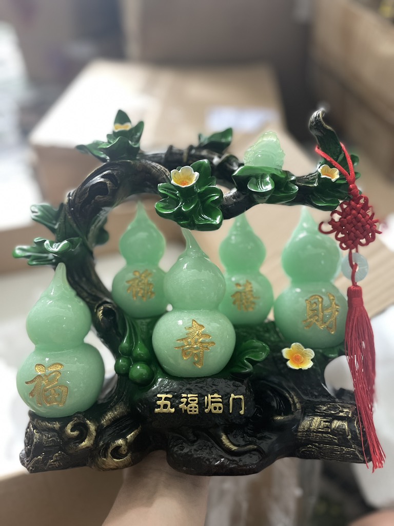 Tượng Phong Thủy Hồ Lô Ngũ Phúc, Vật Phẩm Phong Thủy Làm Quà Tặng Tân Gia, Khai Trương, Sinh Nhật