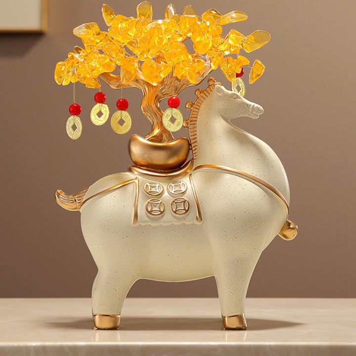 Tượng Ngựa Phong Thủy Trí Phòng Khách, Quà Tặng Tân Gia Khai Trương Phù Hợp Với Người Tuổi Ngọ