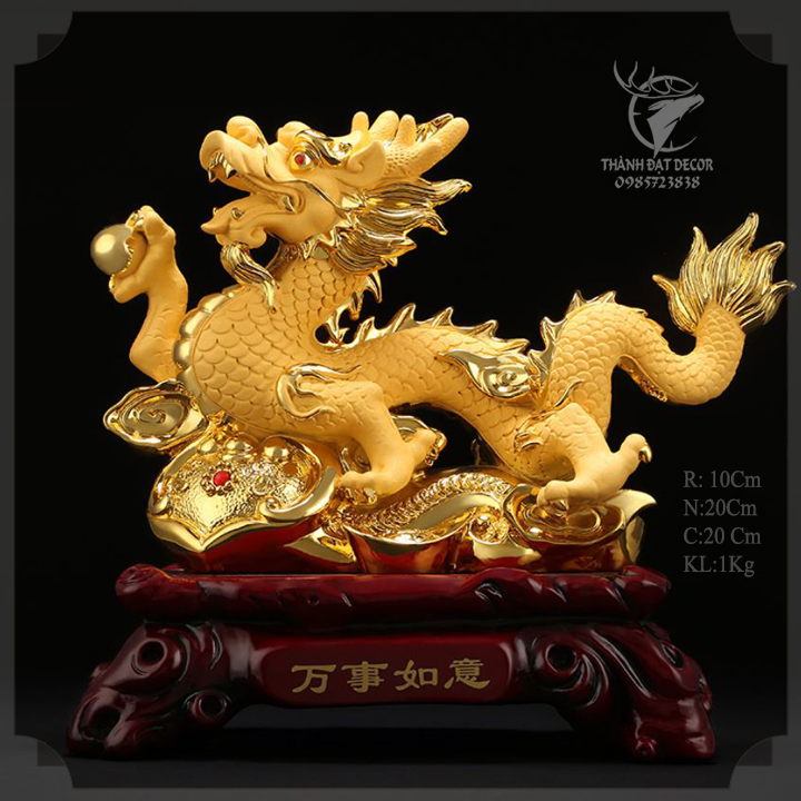 Tượng Con Rồng Tượng Phong Thủy Dành Cho Người Tuổi Thìn, Quà Tặng Trang Trí Nhà Cửa, Tân Gia, Khai Trương, Sinh Nhật
