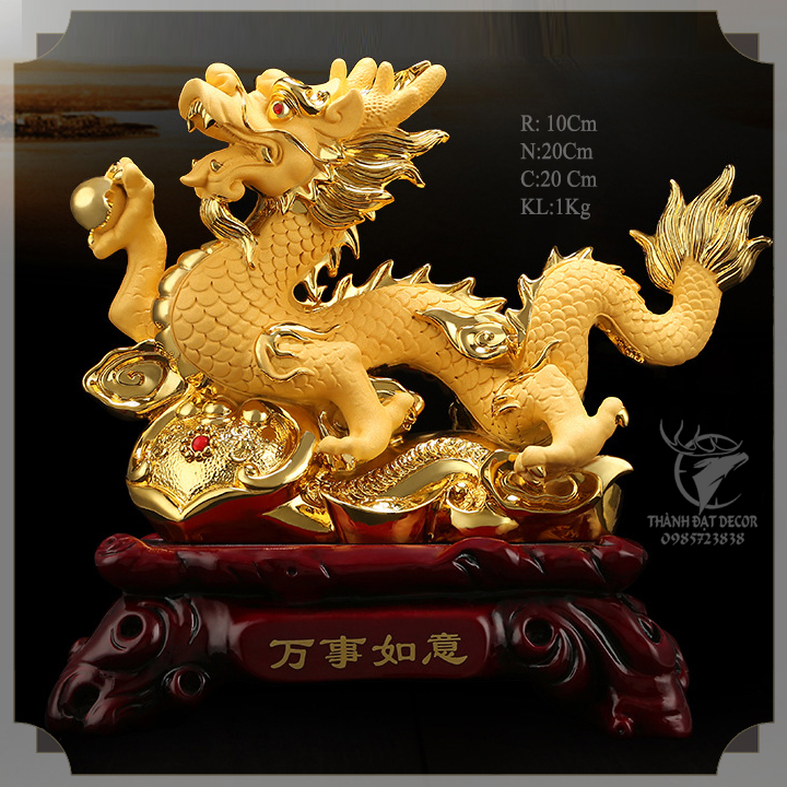 Tượng Con Rồng Tượng Phong Thủy Dành Cho Người Tuổi Thìn, Quà Tặng Trang Trí Nhà Cửa, Tân Gia, Khai Trương, Sinh Nhật