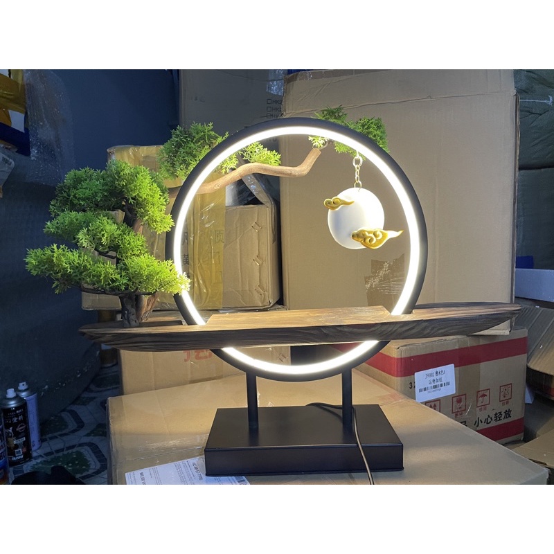 Kệ Gỗ Đặt Tượng Trang Trí Có Đèn Led size 49 , Có Thể Đốt Trầm Hương, Quà Tặng Tân Gia Khai Trương Trang Trí Bàn
