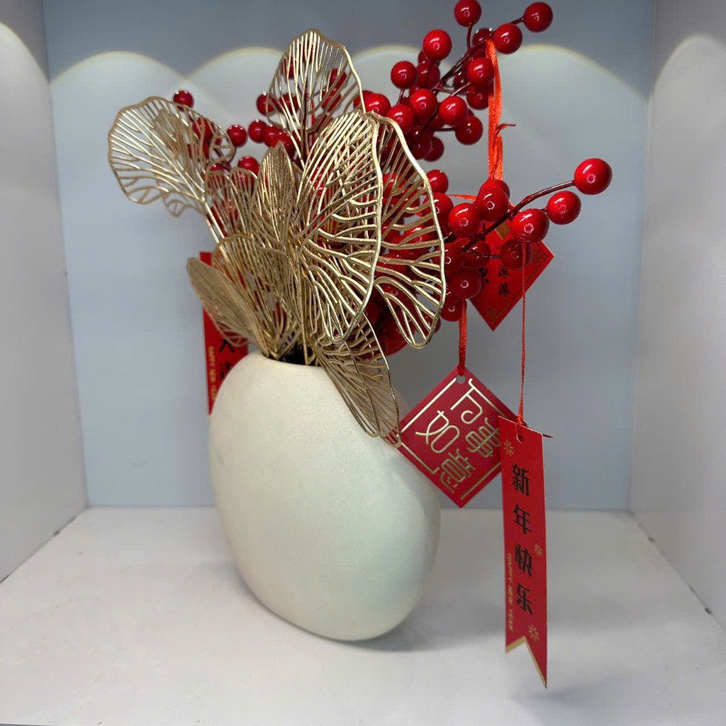 Set Bình hoa đào đông tài lộc (Chưng Tết 2025) -Tân gia khai trương-bình hoa derco trang trí nhà cửa