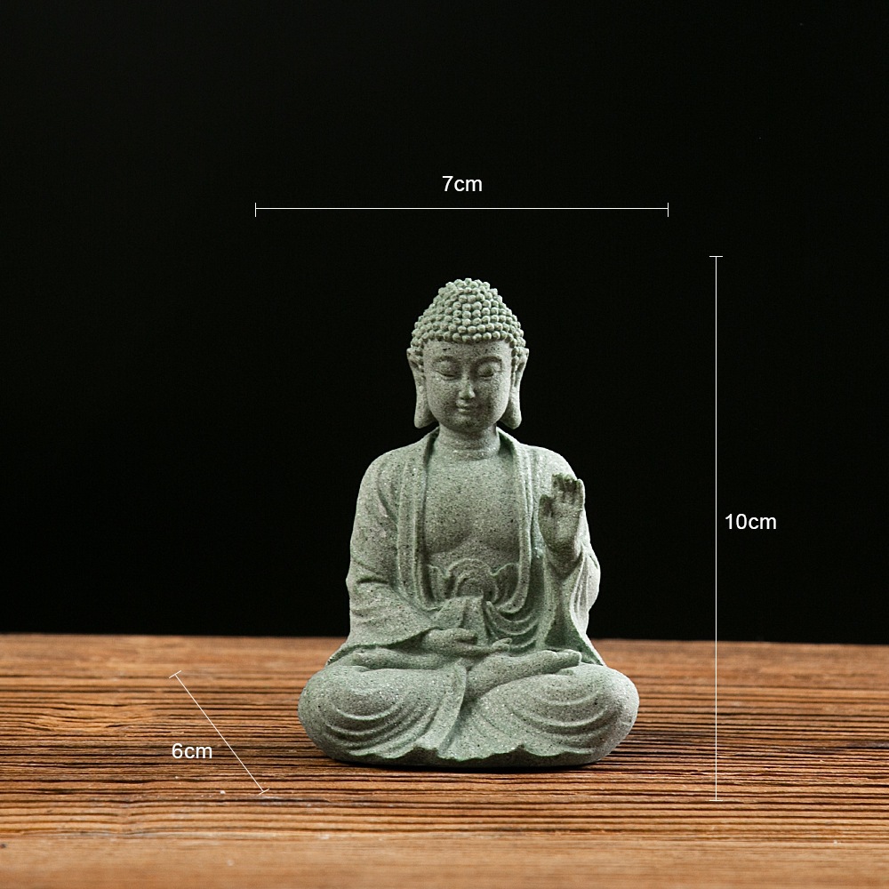 Tượng Phật Tổ Thích Ca Đá Sa Thạch Thờ Cúng, Trang Trí Tiểu Cảnh, BonSai, Thủy Sinh