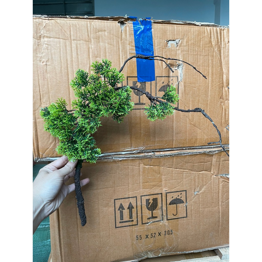 Cành Cây Giả Gắn Kệ Đèn Đặt Tượng, Phụ Kiện trang trí tượng gốm kệ đèn led