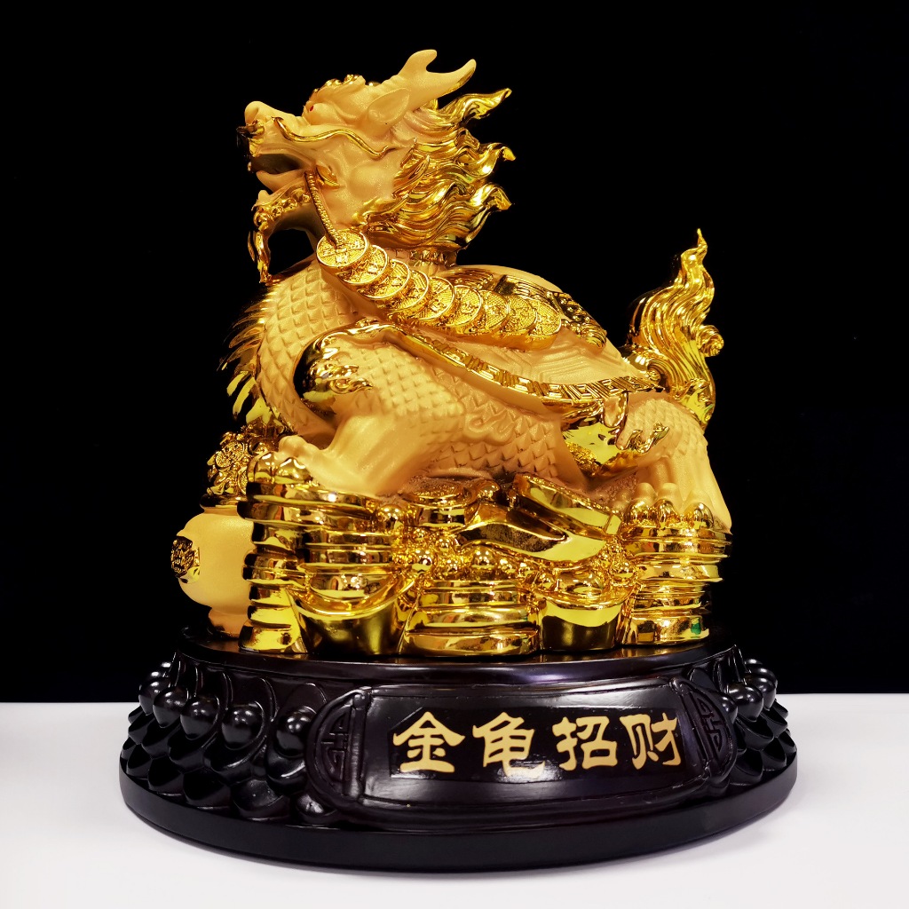 Tượng Long Quy Chiêu Tài 28*18*24 , Rùa Đầu Rồng, Quà Tặng Tân Gia Khai Trương Sinh Nhật Trang Trí Nhà Cửa