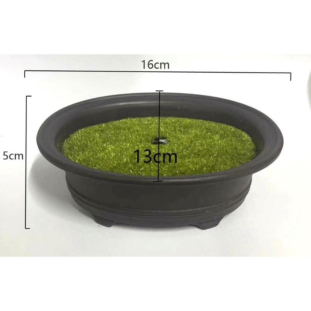 Chậu Cây Tùng Bonsai Bằng Nhựa Trang Trí Tiểu Cảnh, Trang Trí Kèm Các Mẫu Tượng Mini