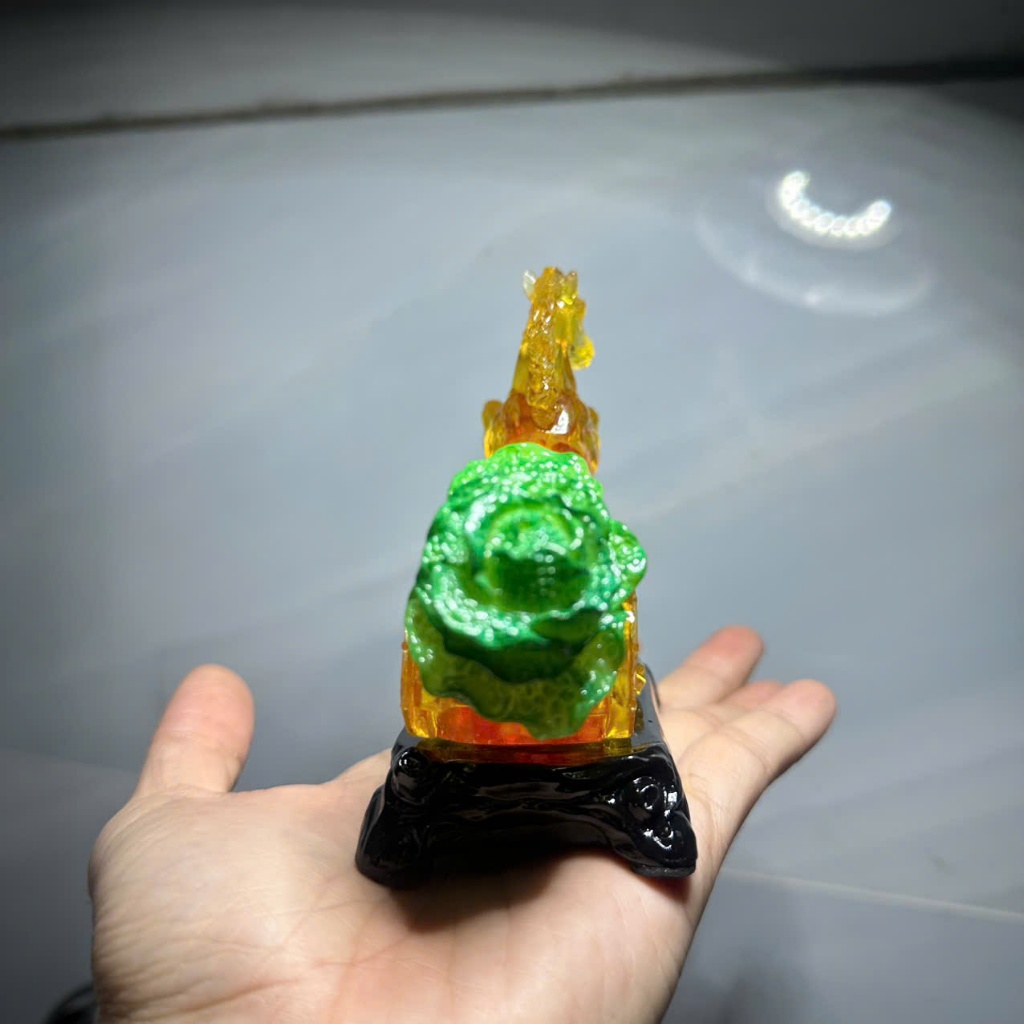 Tượng Ngựa Phong Kéo Bắp Cải mini Dành Cho Người Tuổi Ngọ, Trang Trí Decor Taplo Xe Hơi oto, Để Bàn